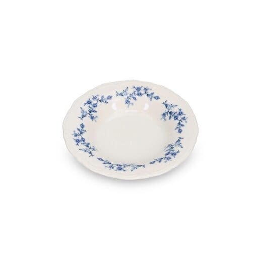 Retro Flower Blue Bord Diep 23,5 cm - Afbeelding 3