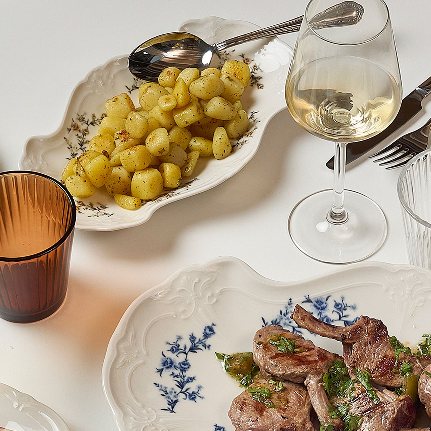 Retro Brown Flower Serveerschaal 26 cm - Afbeelding 3