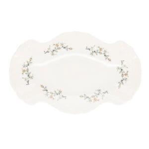 Retro Brown Flower Serveerschaal 39 cm