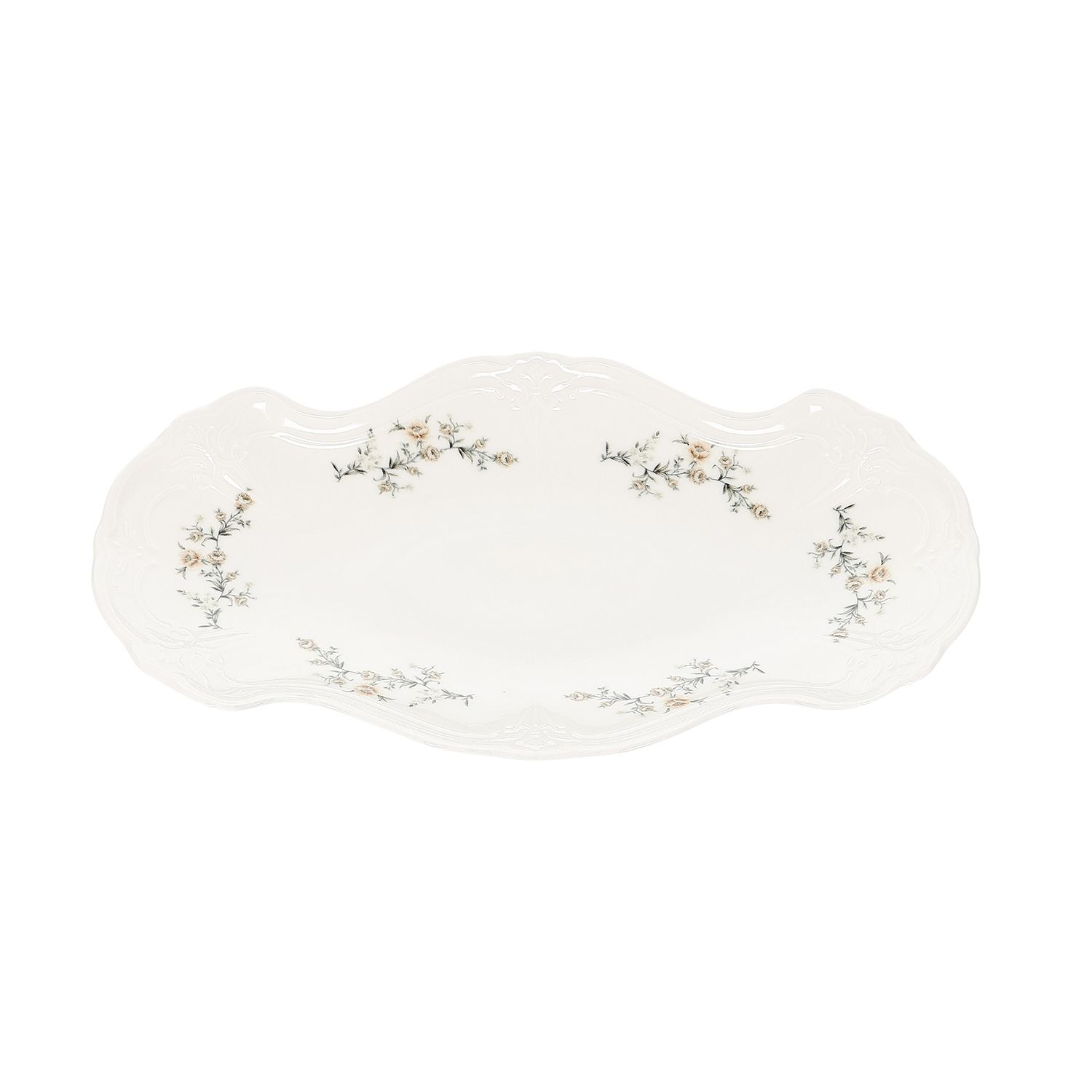 Retro Brown Flower Serveerschaal 39 cm - Afbeelding 4