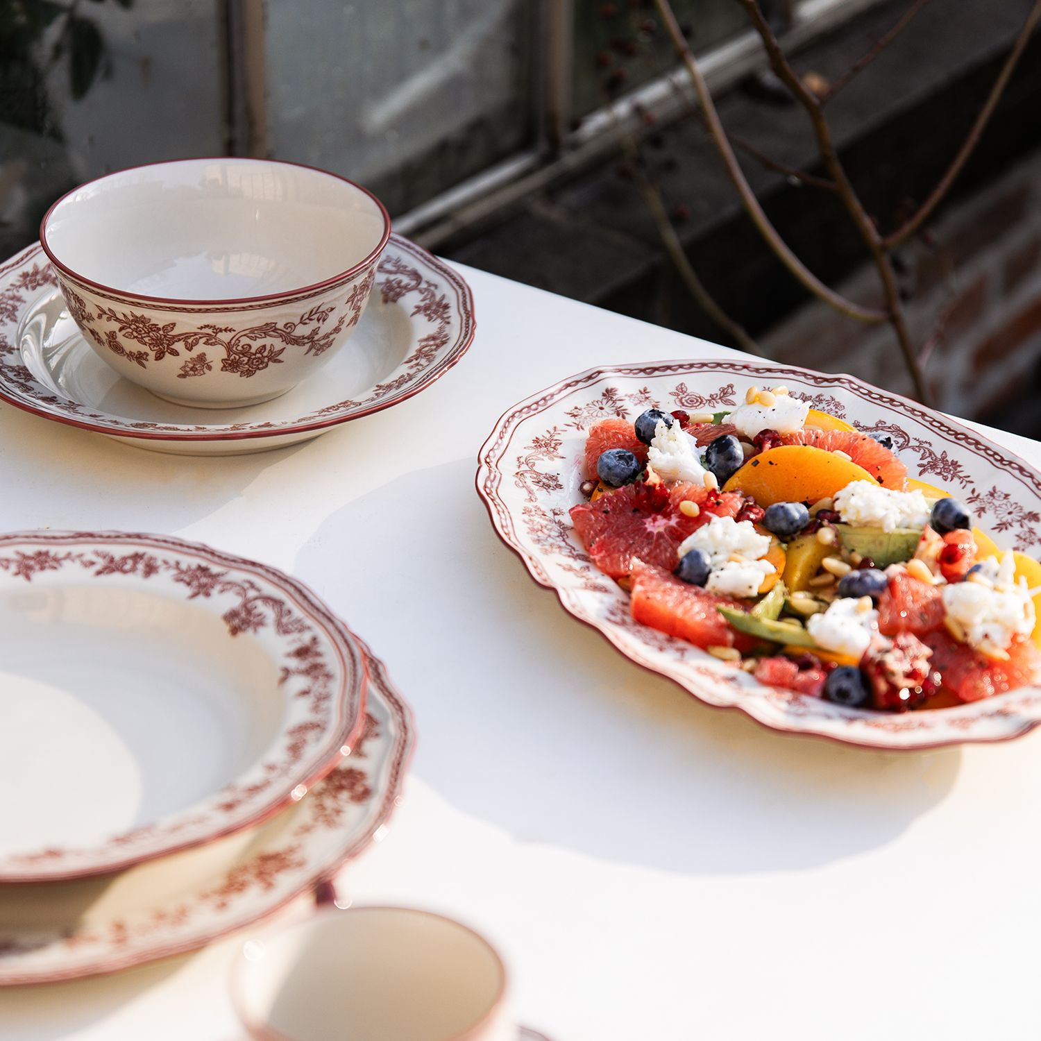 Cyril Burgundy Kom 15 cm - Afbeelding 2