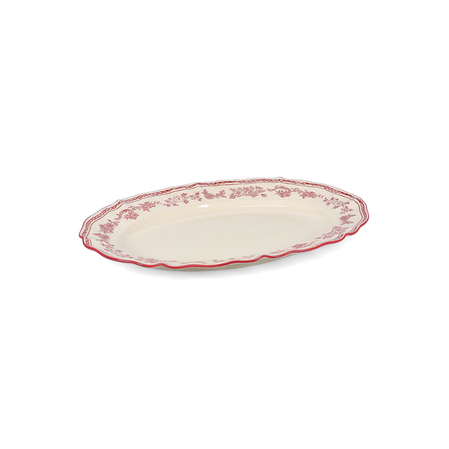 Cyril Burgundy Bord Ovaal 32,5 cm - Afbeelding 3